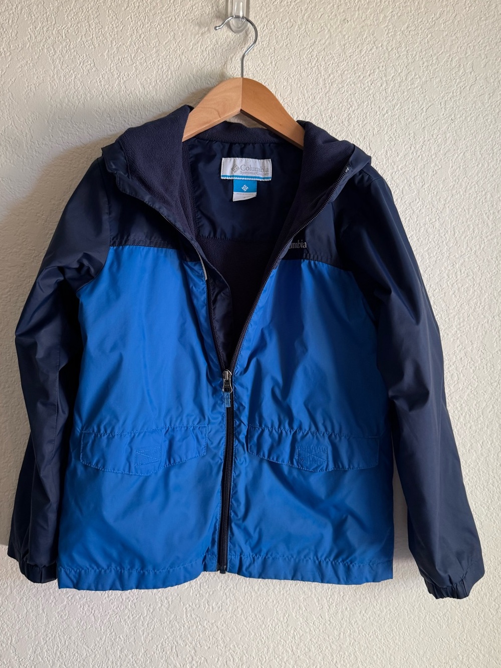 Columbia Boys Rain-Zilla Fleece Lined Rain Jacket S 8